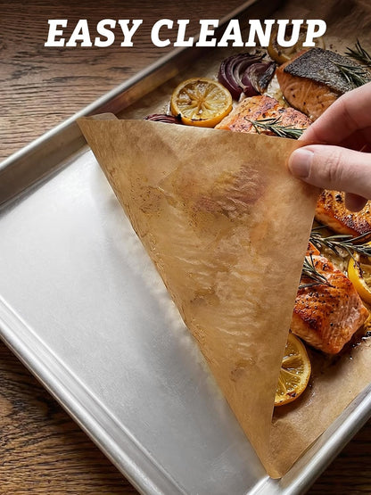 SMARTAKE Parchment Paper Baking Sheets - 400 Pcs Non-Stick Precut, 12x16 Inches for Baking, Grilling & More