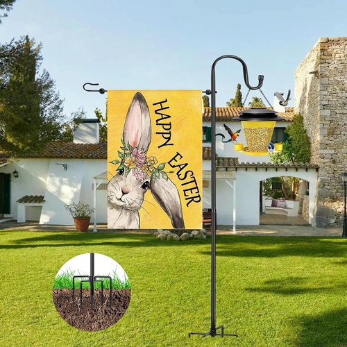 Heavy Duty Garden Flag Stand by [Brand Name] - 46-Inch Holder for 12x18 Flags | Perfect for Patio & Yard Decor