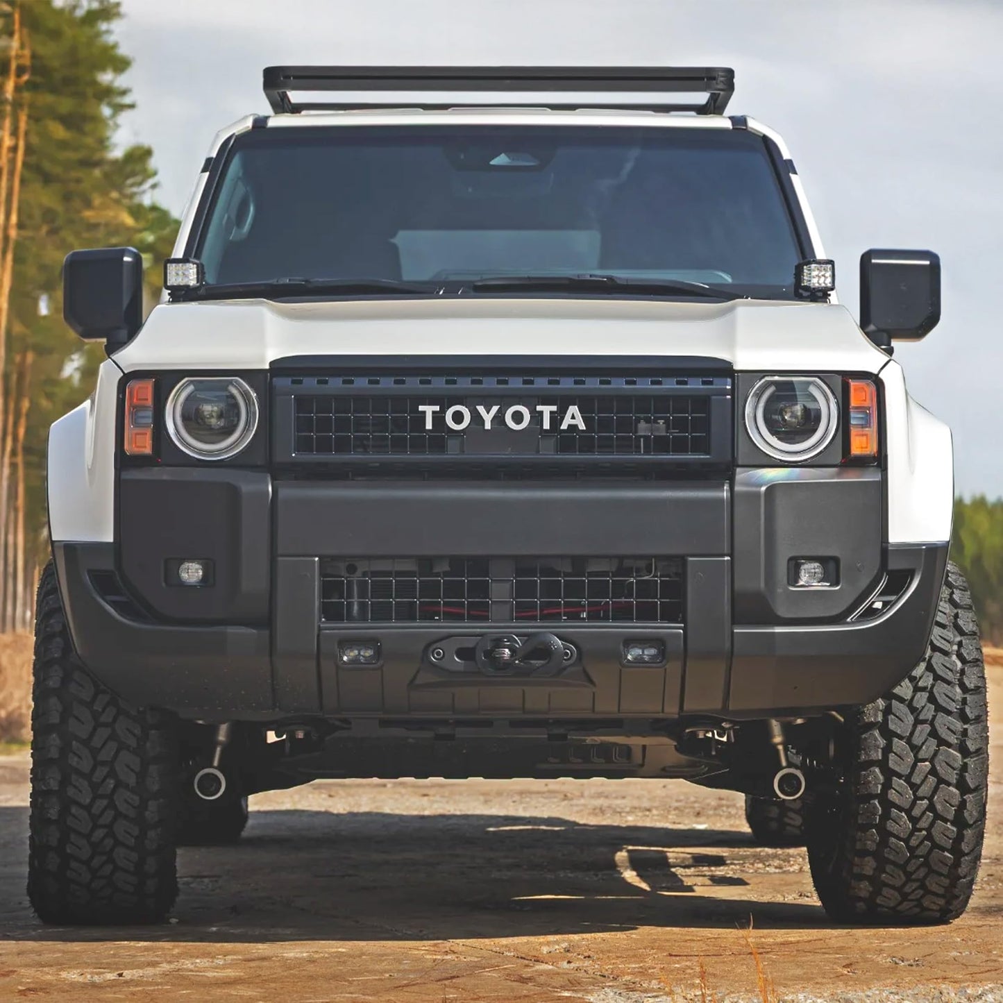 Rough Country Roof Rack System for Toyota Land Cruiser (2024-2025) - Aluminum Overland Cargo Carrier with T-Slot Mounting System, Adjustable Cross Bars