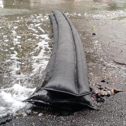 Quick Dam Water Activated 17ft Flood Barriers, Reusable Water Absorbers for Diverting Water, Protects from Rain, Spills, Leaks, Floods & More, 5 Pack
