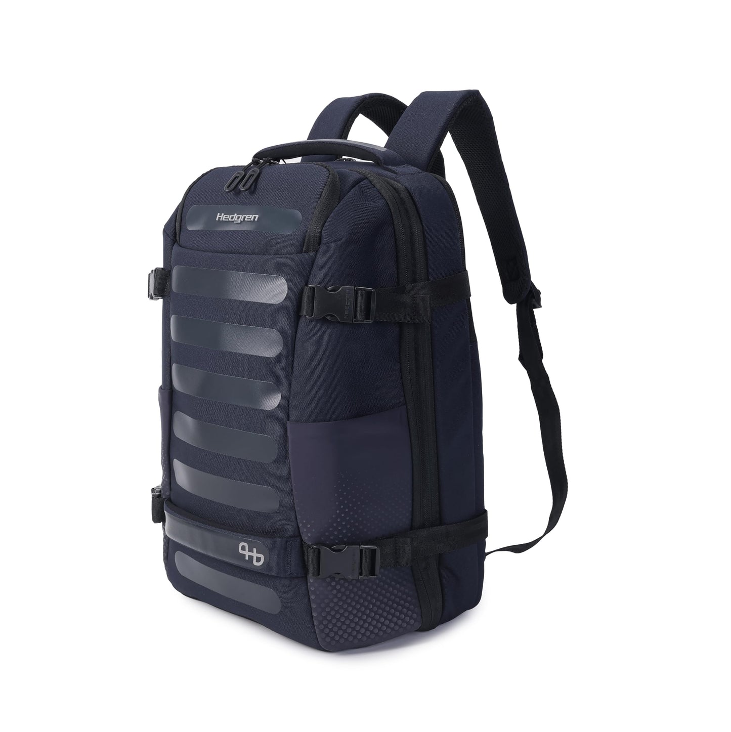 Hedgren TRIP Travel Backpack – Expandable, Water-Repellent RPET with RFID Blocking, Laptop & Clothing Compartments, Rain Cover & Smart Sleeve for Carry-On - 28.5 L (Peacoat Blue)