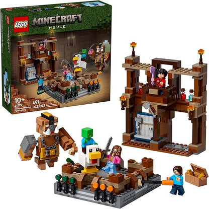 LEGO Minecraft Woodland Mansion Fighting Ring - Building Toy for Kids Age 10+ - Includes Steve Garrett &amp Henry Minecraft Figures Plus a Chicken Jockey &amp More - Birthday Gift Idea for Fans -