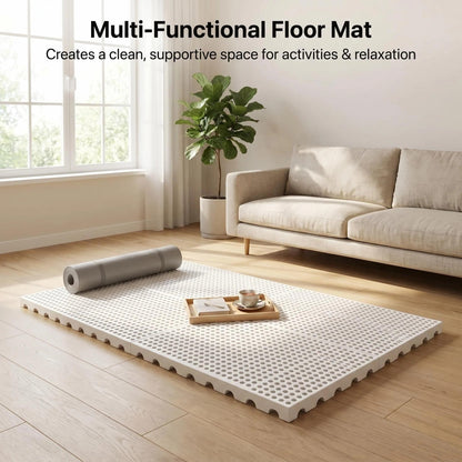 Lsbod Foldable Floor Bed Frame, Japanese Tatami Mat Style Platform Bed Base, Bed Plate for Futon Frame Mattress, Floor Sleeping or Guest Bed Twin XL