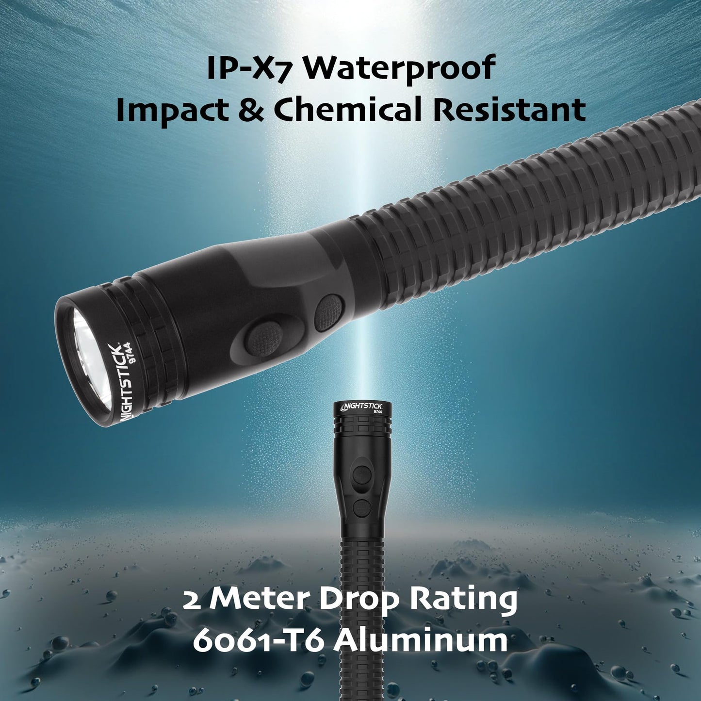 Nightstick NSR-9744XL Metal Rechargeable Full-Size LED Dual-Light Flashlight