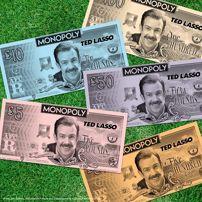Monopoly Ted Lasso | Officially Licensed Board Collectible Board Game | Play as Believe Sign Goldfish Tea up Ted’s Visor and More | Based On Popular Comedy Series