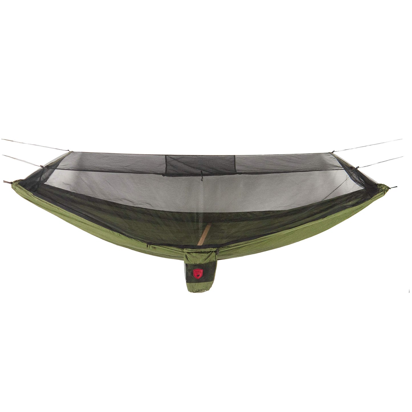 GRAND TRUNK Skeeter Beeter XT Hammock with Bug Net | 10’6” Parachute Nylon Camping Hammock, Carabiners & Hanging Kit | 400 lb Capacity | Olive & Khaki