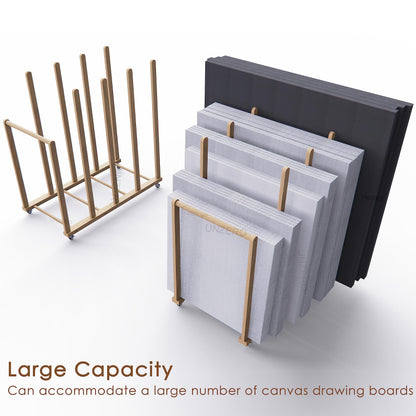 UNZERO Art Storage Rack, Art Canvas Storage, Art Drying Rack, Canvas Boards Rack Art Storage with Handle & Caster Wheels for Drawing Board, Panel, Paper Pad for Art Studios, Artworks, Gallery