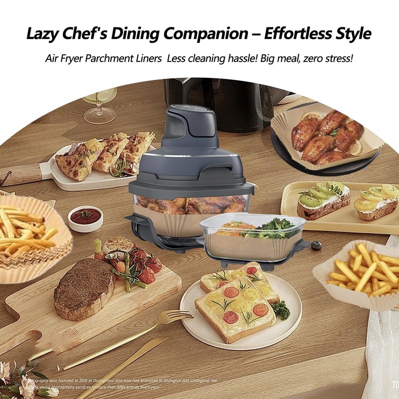 300PCS Air Fryer Liners disposable for Ninja Crispi,Air Fryer Accessories for Ninja Crispi 4-in-1 Portable Glass Cooking System,Suitable for Ninja Crispi Containers