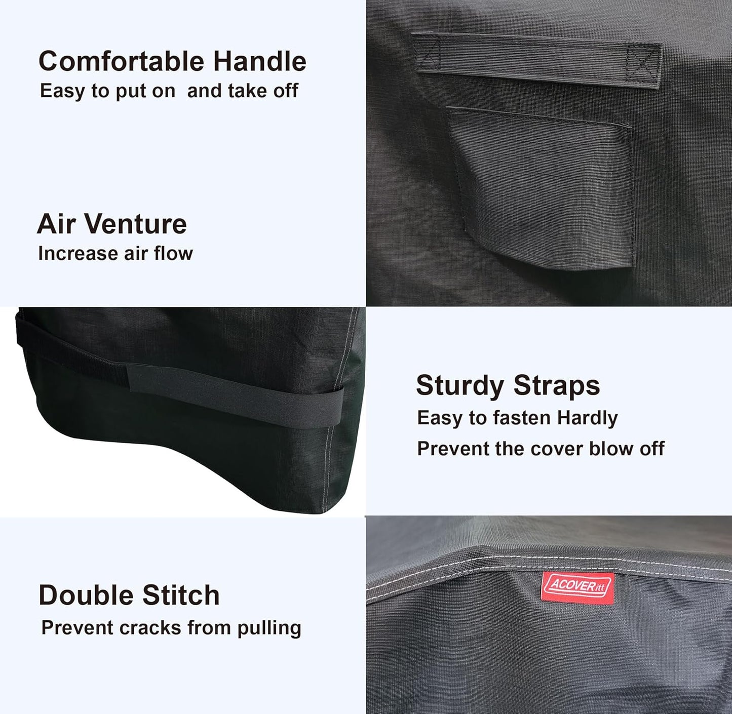 RPET Fabric Griddle Cover - Durable Black Protection for 30" Slate Griddles