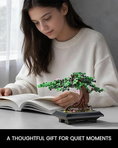Bonsai Tree Building Sets - 4 in 1 Four Seasons Bonsai DIY Building Blocks Toy Artificial Bonsai Tree Plants for Home Decor Table Desk Office - Christmas Day Gift for Kids and Adults