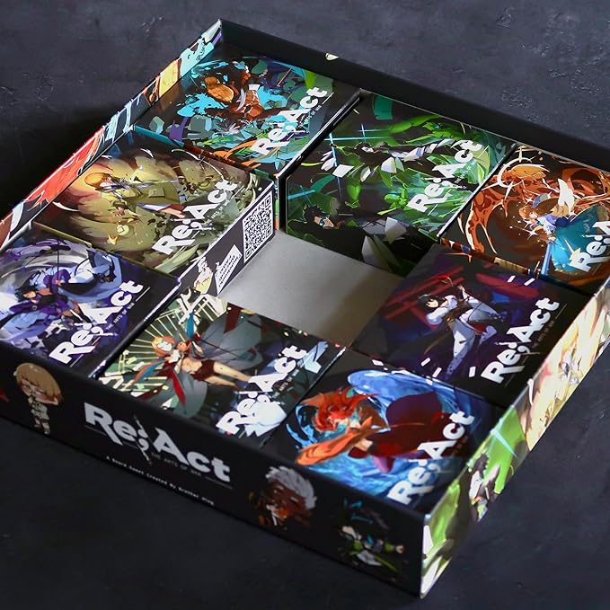 ReACT - The Arts of War - Board Game for 2 Players | 15-30 Mins Playtime | Original Anime Manga Artstyle | 1 vs 1 Fighting Dueling Card Game (Standard Edition)