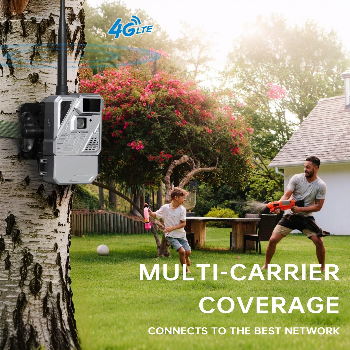 Zleo Lifetime Data-Free Cellular Hunting Trail Camera - Wildlife Game Cam Without Subscription - Remote Live Feed - Motion Activated - Low Glow IR - Solar Power - IP66 Waterproof - No Monthly Fee