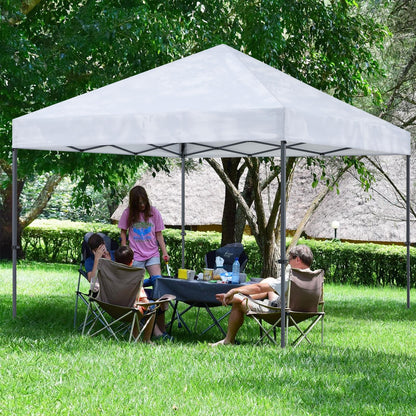COOSHADE Durable Easy Pop Up Canopy Tent 12x12Ft (Silver White)