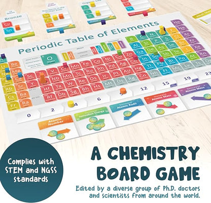 Periodic: A Game of the Elements | Periodic Table Board &amp Card Game About Atoms Elements &amp Compounds | A Strategy Board Game for Gamers &amp Educational Science Game for Kids or Family Game