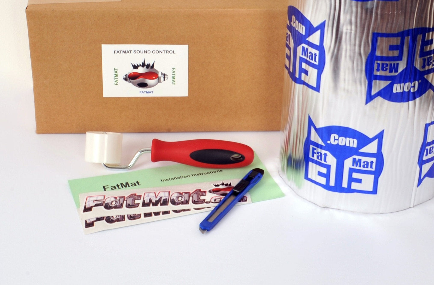 FatMat Self-Adhesive FatMat Sound Deadener Bulk Pack with Install Kit - 100 Sq Ft x 50 mil Thick
