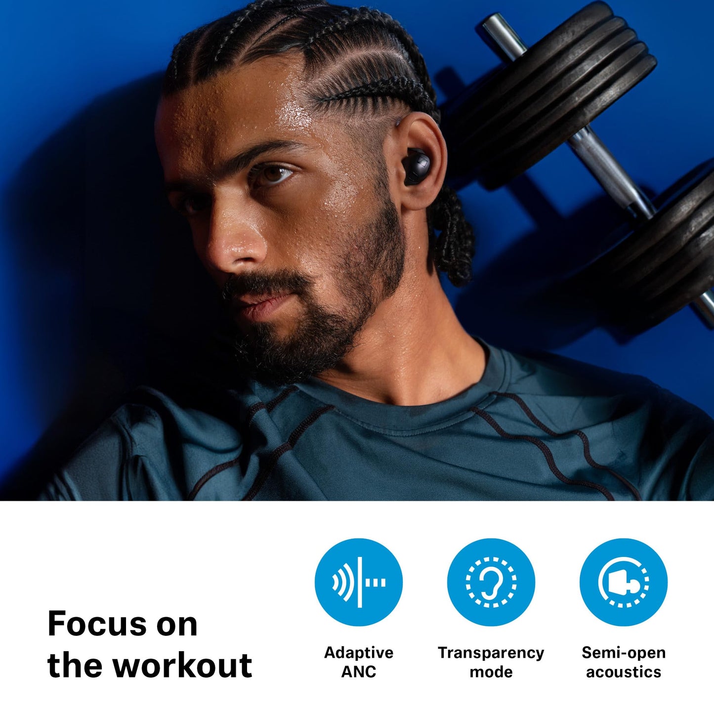 Sennheiser Momentum Sport - Earbuds with Sport Sound Tuning and Adaptive ANC, Secure Fit, 24-Hour Battery Life, Fitness Tracker for Body, Graphite
