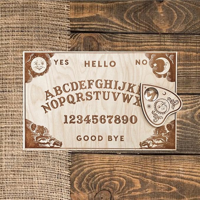 Medium Classic - Wooden Spirit Board - Spirit Board - Handmade Talking Spirit Board With Wooden Planchette - Handmade Wooden Premium Quality Talking Board (Medium Classic Style)