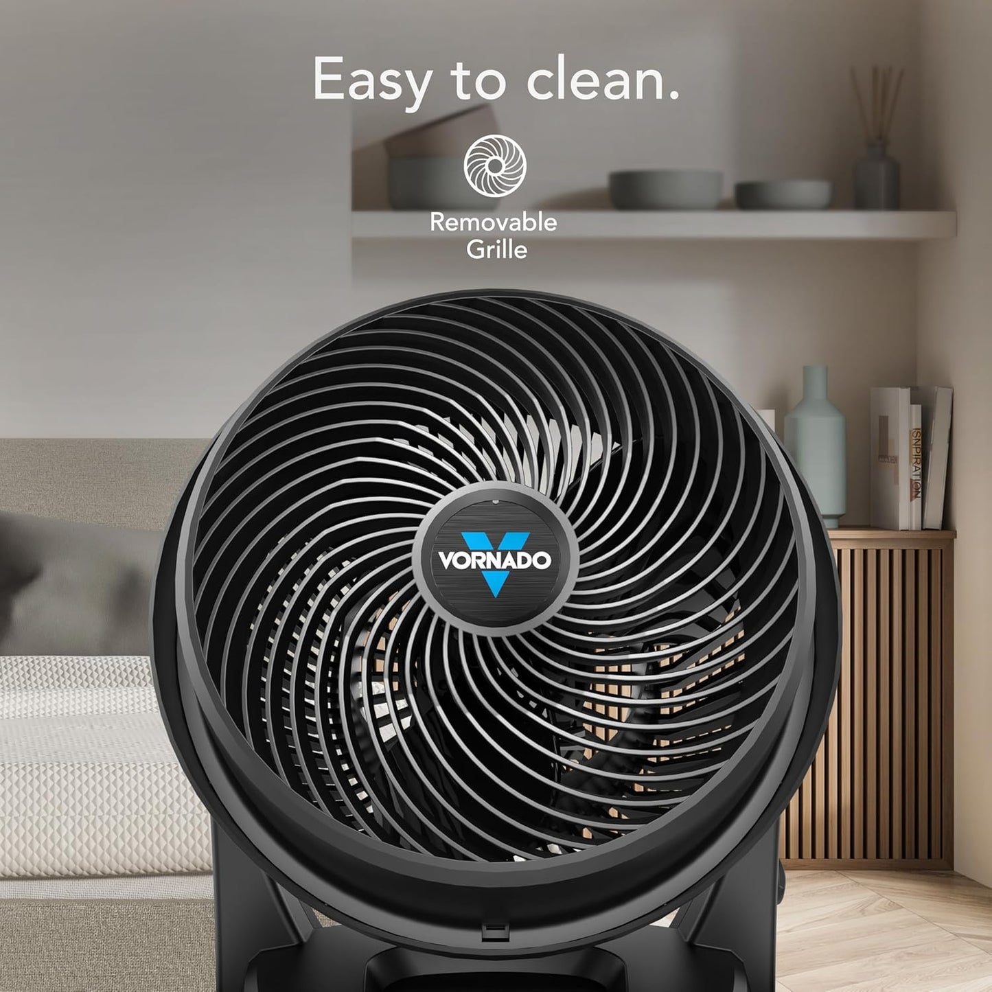 Vornado 630 Mid-Size Air Circulator - 3-Speed Quiet Floor Fan with Adjustable Tilt - 9" Black
