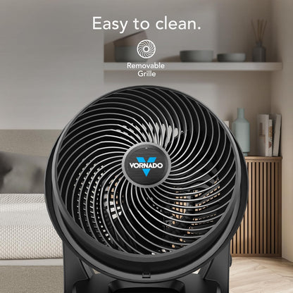 Vornado 630 Mid-Size Air Circulator - 3-Speed Quiet Floor Fan with Adjustable Tilt - 9" Black