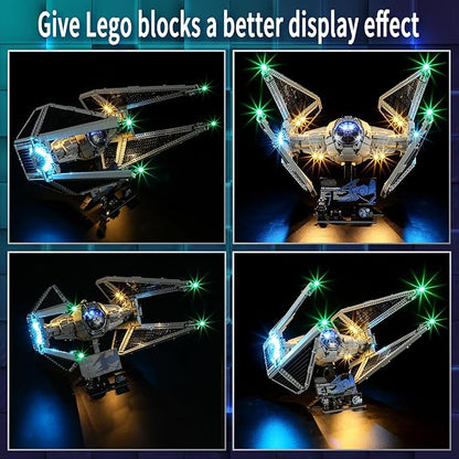 Vaodest Led Light for Lego 75382 Tie Interceptor Building Blocks ModelDesign and Configuration Compatible with Model 75382(Led Light Only Not Building Block Kit)
