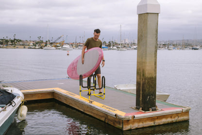 Suspenz Double-Up SUP Stand, Holds 2 Stand Up Paddle Boards or Surfboards, Yellow (22-9936)