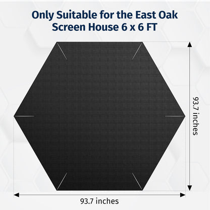 Bundle of East OAK 6×6 FT Pop Up Canopy Tent with MeshInstant Canopy with Portable Carry Bag, Beige + EAST OAK 6x6 FT Waterproof Tarps for Outdoors as Tent Floor Mat