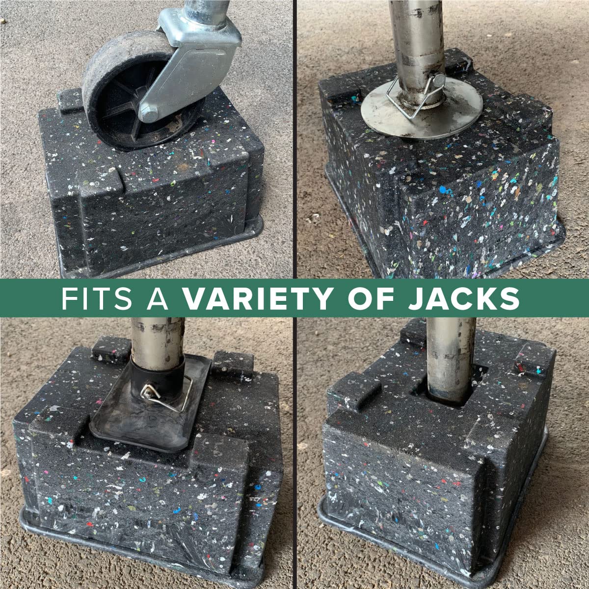 5-Pack OX BLOX Heavy Duty Trailer Jack Block - Made in USA RV Leveling Blocks - Supports Up to 10,000 lbs - RV Jack Blocks for Any Tongue Jack, Post, Foot, or Stabilizer (Round or Square)