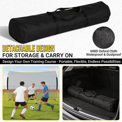 Eastrexon Barricade Backstop Net, 16x10 ft Ball Stop Netting with Carry Bag & Ground Stakes, Quick Setup, Portable, Perfect for Lacrosse, Baseball, Basketball, Soccer