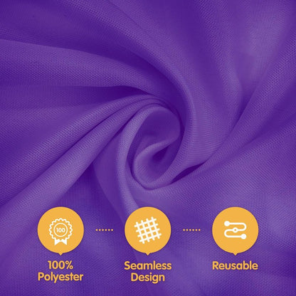 BRILLMAX 10 Pack Purple Tablecloths 60 x 102 Inch for 6ft Rectangle Tables - 150 GSM Polyester Fabric, 15" Standard Drop, Water, Stain & Wrinkle Resistant Cloth Cover for Wedding Dining Buffet