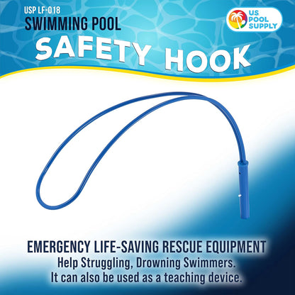 U.S. Pool Supply Swimming Pool Safety Hook - Emergency Rescue Equipment for Drowning Swimmers | Durable Aluminum Alloy, Fits 1-1/4" Poles