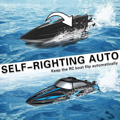 volantexrc RC Remote Control Boat for Pool2.4Ghz Control RC Boats for Adults Lake Electric Boat with Water Cooling System 2Rechargeable Batteries