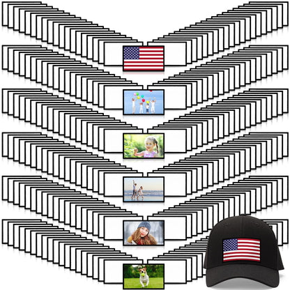 Giegxin 240 Pcs Sublimation Patches Fabric Iron on Blank Patches Decorative Blank Repair for Embroidery Hat Backpack Clothes Uniforms DIY Crafts