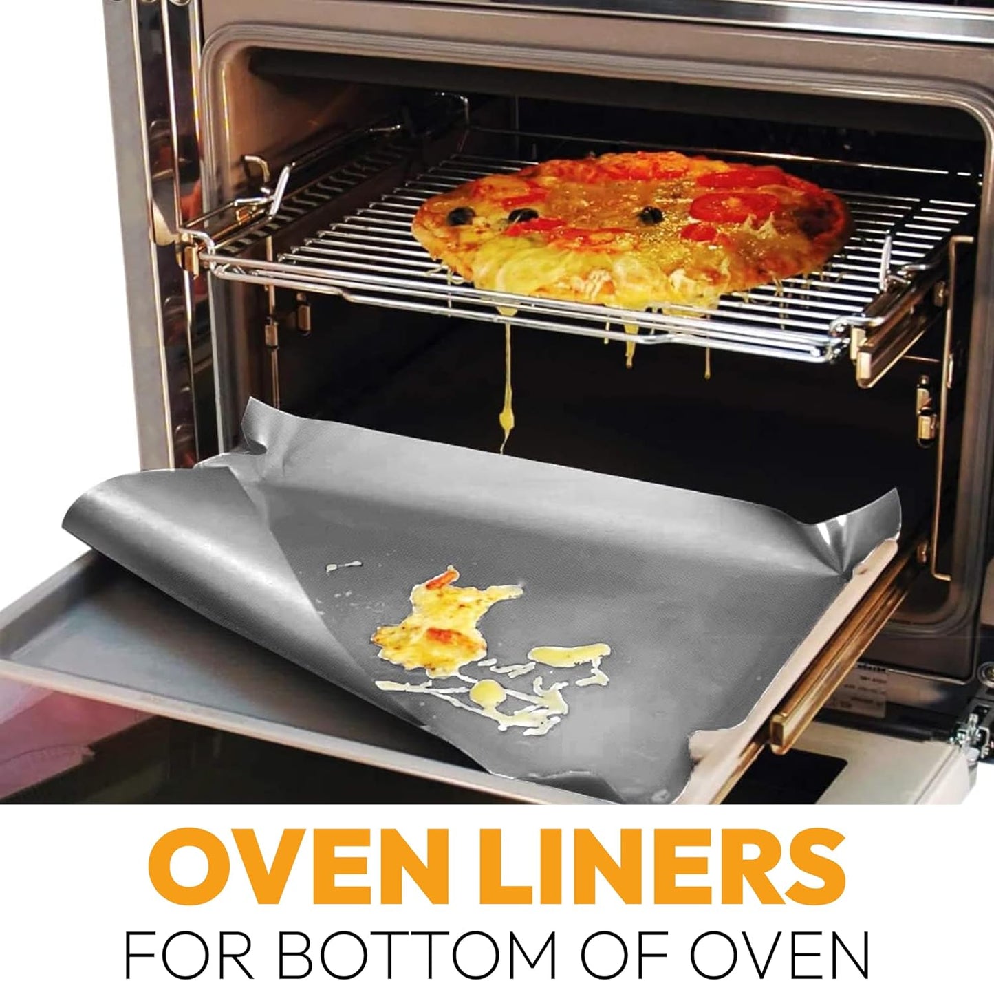 Silver Teflon Liner Roll - Versatile Non-Stick Mat for Ovens, Stovetops & Grills (75” x 17”)