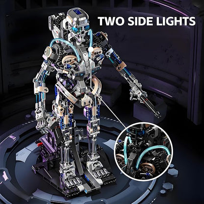 Mechanical Skeleton Robot Building Block Toy 692+Pieces Twistable Body and Poseable Design Creative STEM Toy for Kids and Adults