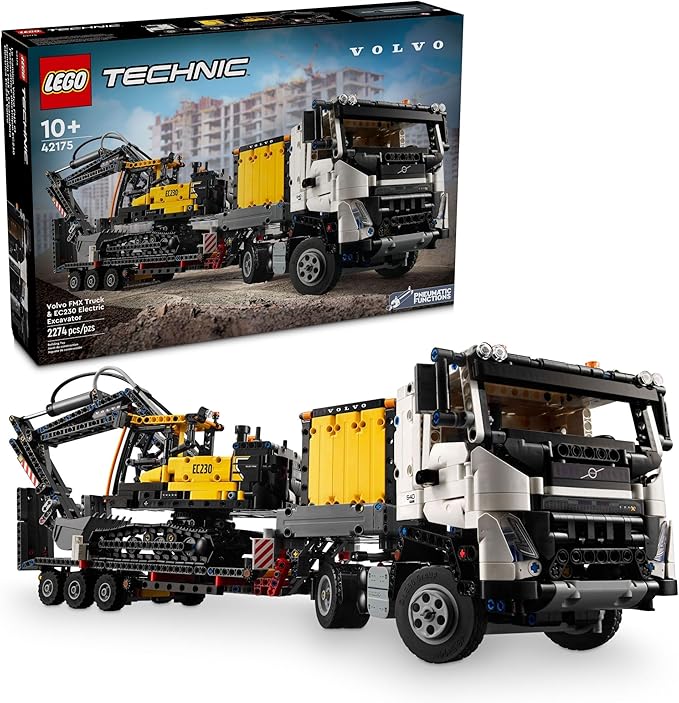 LEGO Technic Volvo FMX Truck &amp EC230 Electric Excavator Building Toy Volvo Truck Toy with 2 Model Vehicles Great Gift for Boys and Girls Ages 10 and Up Who Love Heavy Duty Construction Models 4