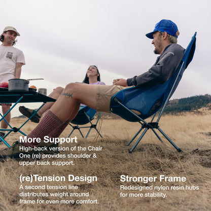 Helinox Chair One Highback (re) High-Performance Camping Chair,2.6lbs, Camping Chairs High Back, Packable, Portable, Camping, Hiking, Travel, Flame Multiblock