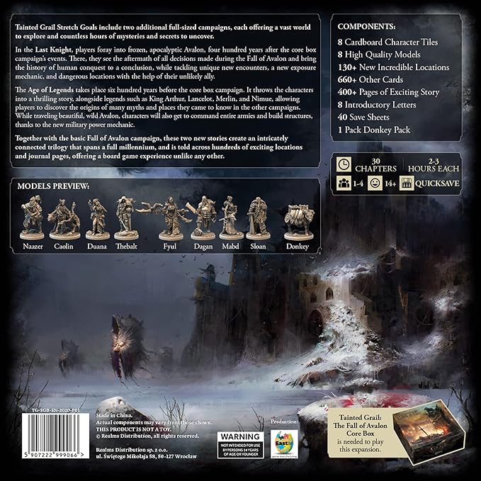 Tainted Grail Stretch Goals: Age of Legends &amp Last Knight Board Game CAMPAIGN EXPANSION - Medieval Strategy &amp Adventure Ages 14+ 1-4 Players 2-3 Hour Playtime Made by Awaken Realms