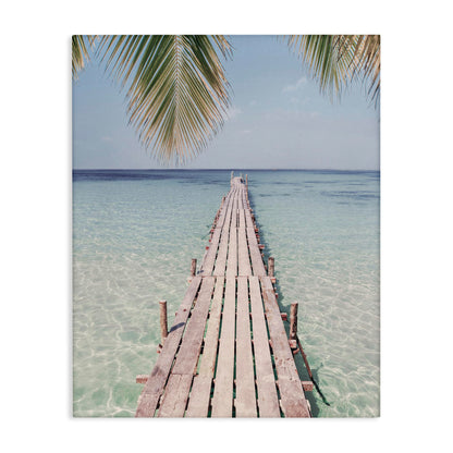 Stupell Industries 'Tropical Dock on Beach'| Canvas Art