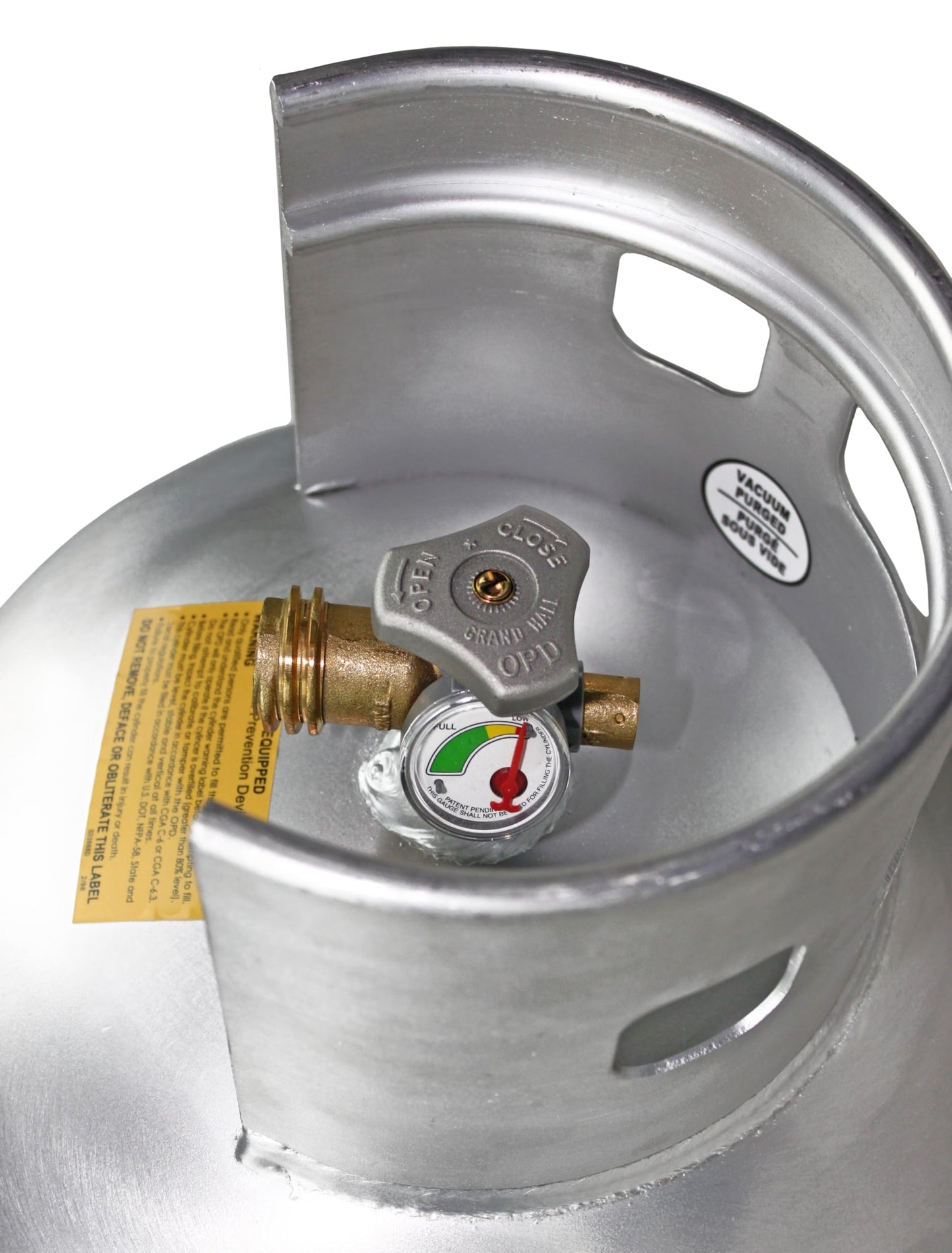 Flame King 30LB Aluminum Propane Tank with Gauge & OPD Valve, Corrosion-Resistant and Rust-Free, Lightweight, Great for Marine Applications, Grills and BBQs, Camping, Fishing, & Outdoor Activities
