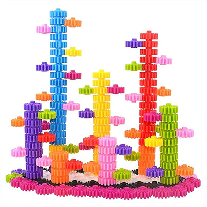 Gears Interlocking Learning Set STEM Construction Toy Set - Building Kids Toys 180 Pcs - 10 Colors