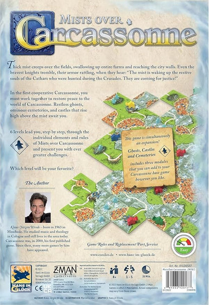 Mists Over Carcassonne Board Game | Territory Building Strategy Game | Cooperative Family Game for Kids and Adults | Ages 8+ | 1-5 Players | Average Playtime 45 Minutes | Made by Z-Man Games