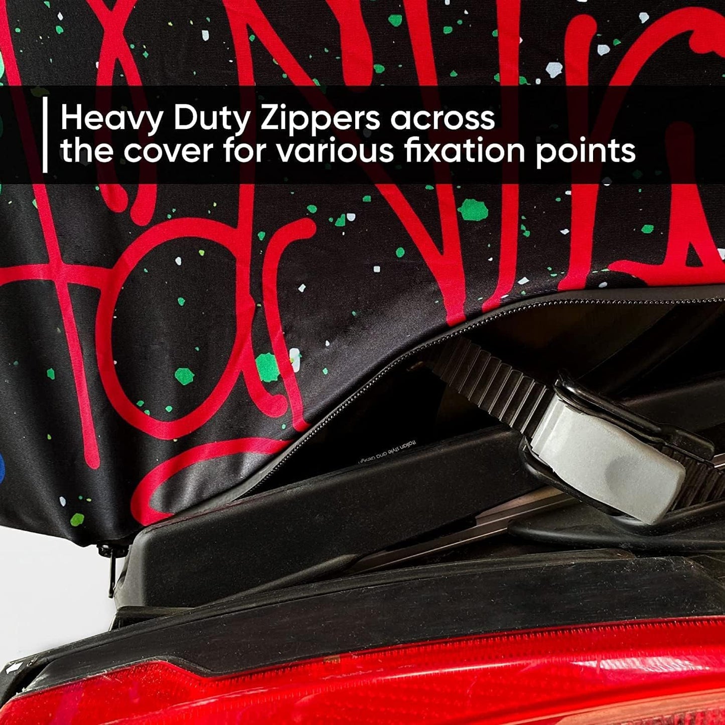 VELOSOCK Bicycle Cover for Car Racks Grafitti - Full Bike Protection, Travel-Friendly, Water-Resistant, and Durable - for ROAD bikes