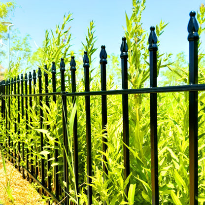 Thealyn Metal Garden Fence 24 inch H x 24 inch W (10 Panels, Total Length 20 ft) Decorative Fence Border Fence Landscape Fencing for Dog, Flower Bed, Yard, Animal Barrier