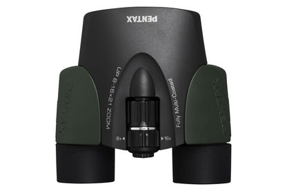 Pentax UP 8-16x21 Green Binoculars (Green) Fully-Multi Coating Zoom Tripod Socket Provide