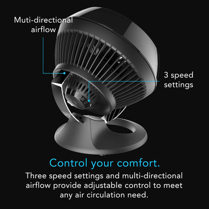 Vornado 602 Whole Room Air Circulator Pedestal Fan with 3 Speeds, Adjustable Height, Personal, Black and Vornado 460 Whole Room Air Circulator, Small Fan with 3 Speeds, Adjustable Tilt, Easy to Clean, Moves Air 70 Feet, Quiet Fan for Home, Office, Bedroom