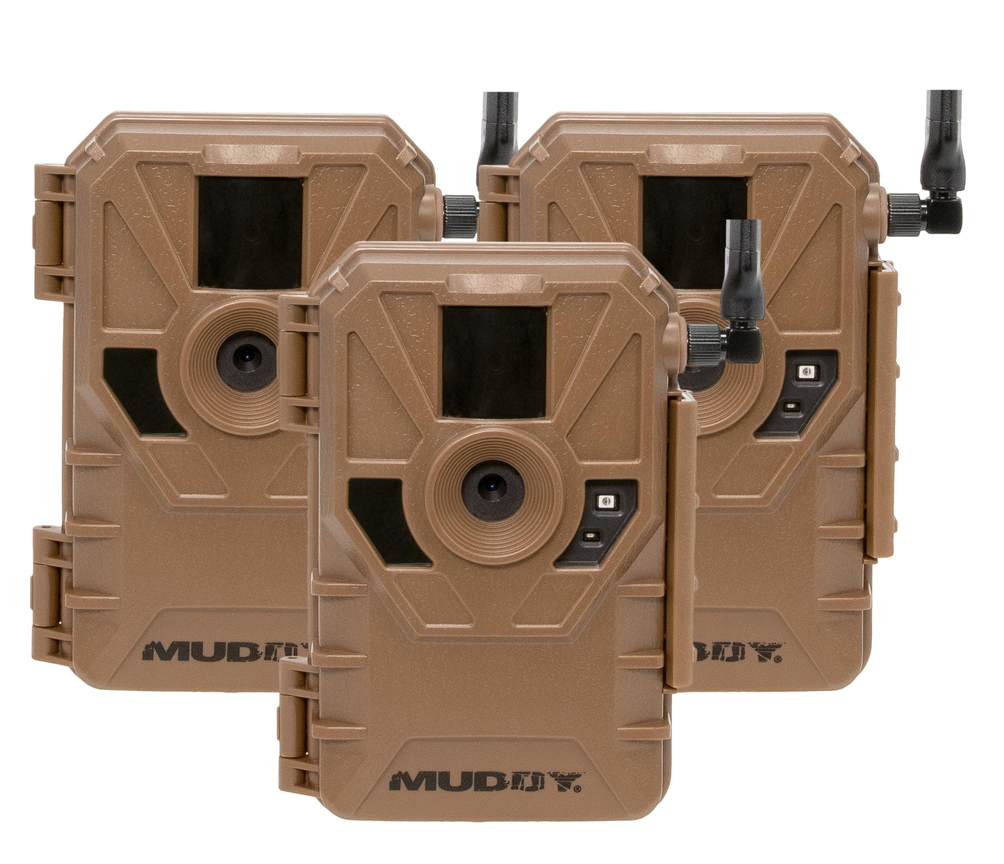 Muddy Manifest 2.0 Cellular Trail Camera, Quick Scan Ar Code, 16 Megapixels, At&T, Stealth Cam Command App,1080P,Motion Only - 3 Pack