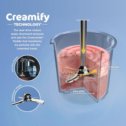 Ninja CREAMi Ice Cream Maker Bundle - Includes 4 Tubs for Gelato, Milkshakes & More | 7 One-Touch Programs | Compact Silver Design