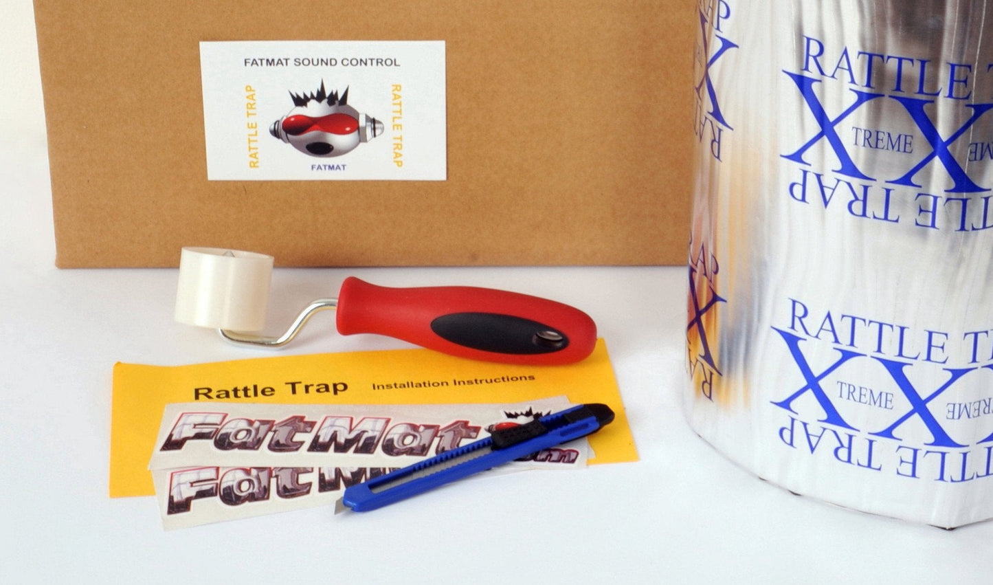 FatMat Self-Adhesive Rattletrap Sound Deadener Pack with Install Kit - 175 Sq Ft x 80 mil Thick