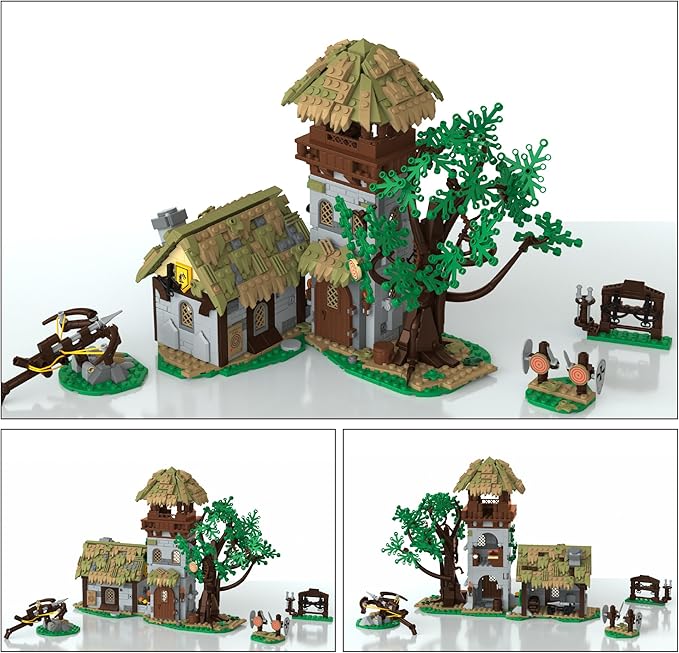 Medieval Building Set Knight Training Ground Buildings Blocks for Adults Teens DIY Toy Model Kits for Adult Boys Girls 12+ Home Office Art Decor Holiday Christmas Birthday Gift 1109PCS