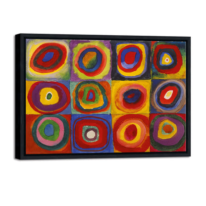 Wieco Art Framed Canvas Wall Art Composition VII, 1913 by Wassily Kandinsky Classic Abstract Famous Paintings Reproductions Canvas Wall Art for Home Decoration